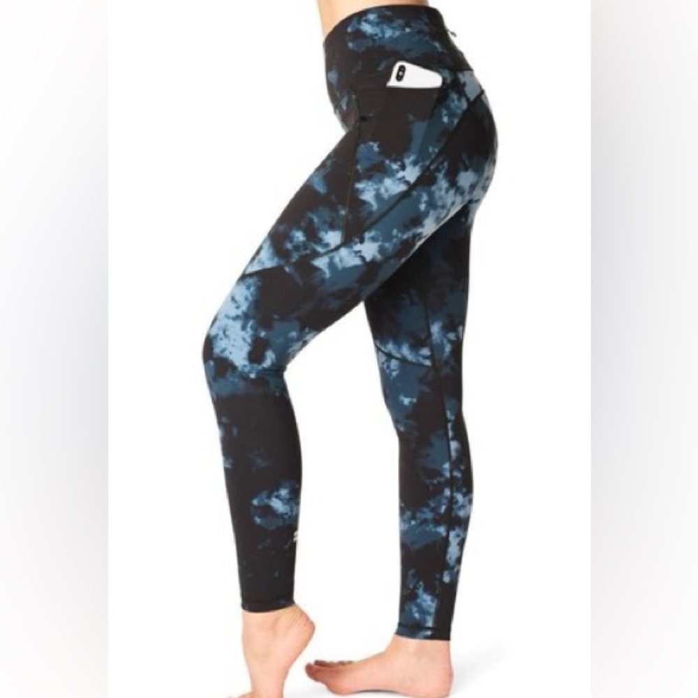 Sweaty Betty Power Pocket Workout Ankle Leggings in Blue Tie Dye
